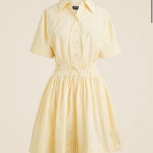 J. Crew Light Yellow Striped Dress
